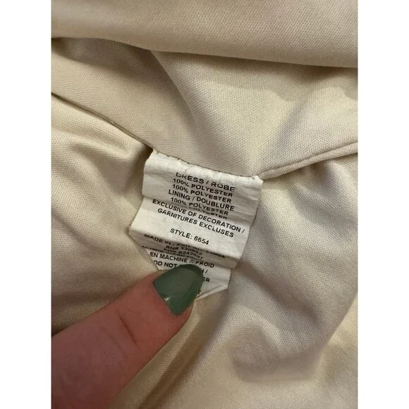 Mabel + Honey Floral Tie Shoulder Dress Size 5 Cottagecore Boho Prairie Neutral - Picture 4 of 5